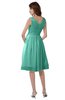 ColsBM Alexis Mint Green Simple A-line V-neck Zipper Knee Length Ruching Party Dresses