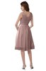 ColsBM Alexis Nectar Pink Simple A-line V-neck Zipper Knee Length Ruching Party Dresses