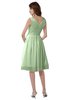 ColsBM Alexis Pale Green Simple A-line V-neck Zipper Knee Length Ruching Party Dresses