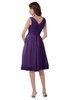 ColsBM Alexis Pansy Simple A-line V-neck Zipper Knee Length Ruching Party Dresses