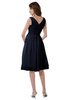 ColsBM Alexis Peacoat Simple A-line V-neck Zipper Knee Length Ruching Party Dresses