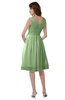 ColsBM Alexis Sage Green Simple A-line V-neck Zipper Knee Length Ruching Party Dresses