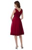 ColsBM Alexis Scooter Simple A-line V-neck Zipper Knee Length Ruching Party Dresses