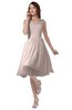 ColsBM Alexis Silver Peony Simple A-line V-neck Zipper Knee Length Ruching Party Dresses