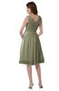 ColsBM Alexis Sponge Simple A-line V-neck Zipper Knee Length Ruching Party Dresses