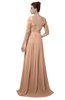 ColsBM Emily Almost Apricot Casual A-line Sabrina Elbow Length Sleeve Backless Beaded Bridesmaid Dresses