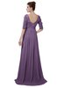 ColsBM Emily Chinese Violet Casual A-line Sabrina Elbow Length Sleeve Backless Beaded Bridesmaid Dresses