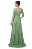 ColsBM Emily Fair Green Casual A-line Sabrina Elbow Length Sleeve Backless Beaded Bridesmaid Dresses