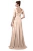 ColsBM Emily Fresh Salmon Casual A-line Sabrina Elbow Length Sleeve Backless Beaded Bridesmaid Dresses