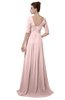 ColsBM Emily Pastel Pink Casual A-line Sabrina Elbow Length Sleeve Backless Beaded Bridesmaid Dresses