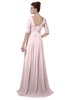 ColsBM Emily Petal Pink Casual A-line Sabrina Elbow Length Sleeve Backless Beaded Bridesmaid Dresses