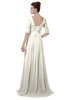 ColsBM Emily Whisper White Casual A-line Sabrina Elbow Length Sleeve Backless Beaded Bridesmaid Dresses