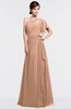 ColsBM Louisa Almost Apricot Simple A-line Short Sleeve Half Backless Floor Length Ruffles Bridesmaid Dresses