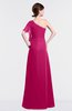 ColsBM Louisa Beetroot Purple Simple A-line Short Sleeve Half Backless Floor Length Ruffles Bridesmaid Dresses