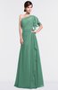 ColsBM Louisa Beryl Green Simple A-line Short Sleeve Half Backless Floor Length Ruffles Bridesmaid Dresses