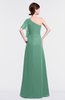 ColsBM Louisa Beryl Green Simple A-line Short Sleeve Half Backless Floor Length Ruffles Bridesmaid Dresses