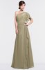 ColsBM Louisa Candied Ginger Simple A-line Short Sleeve Half Backless Floor Length Ruffles Bridesmaid Dresses
