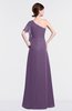 ColsBM Louisa Chinese Violet Simple A-line Short Sleeve Half Backless Floor Length Ruffles Bridesmaid Dresses
