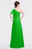 ColsBM Louisa Classic Green Simple A-line Short Sleeve Half Backless Floor Length Ruffles Bridesmaid Dresses