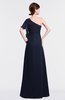 ColsBM Louisa Dark Sapphire Simple A-line Short Sleeve Half Backless Floor Length Ruffles Bridesmaid Dresses