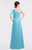 ColsBM Louisa Light Blue Simple A-line Short Sleeve Half Backless Floor Length Ruffles Bridesmaid Dresses