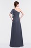 ColsBM Louisa Nightshadow Blue Simple A-line Short Sleeve Half Backless Floor Length Ruffles Bridesmaid Dresses
