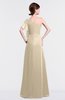 ColsBM Louisa Novelle Peach Simple A-line Short Sleeve Half Backless Floor Length Ruffles Bridesmaid Dresses