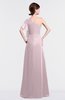 ColsBM Louisa Pale Lilac Simple A-line Short Sleeve Half Backless Floor Length Ruffles Bridesmaid Dresses