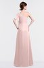 ColsBM Louisa Pastel Pink Simple A-line Short Sleeve Half Backless Floor Length Ruffles Bridesmaid Dresses