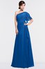 ColsBM Louisa Royal Blue Simple A-line Short Sleeve Half Backless Floor Length Ruffles Bridesmaid Dresses