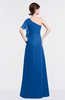 ColsBM Louisa Royal Blue Simple A-line Short Sleeve Half Backless Floor Length Ruffles Bridesmaid Dresses