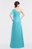 ColsBM Louisa Turquoise Simple A-line Short Sleeve Half Backless Floor Length Ruffles Bridesmaid Dresses