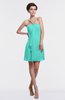 ColsBM Aliya Blue Turquoise Informal Sheath Zipper Chiffon Mini Plainness Prom Dresses