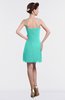 ColsBM Aliya Blue Turquoise Informal Sheath Zipper Chiffon Mini Plainness Prom Dresses