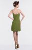 ColsBM Aliya Olive Green Informal Sheath Zipper Chiffon Mini Plainness Prom Dresses