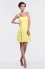 ColsBM Aliya Pastel Yellow Informal Sheath Zipper Chiffon Mini Plainness Prom Dresses