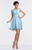 ColsBM Farrah Ice Blue Hawaiian Bateau Sleeveless Zipper Ribbon Cocktail Dresses
