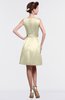 ColsBM Gloria Bleached Sand Plain A-line Sleeveless Satin Knee Length Graduation Dresses