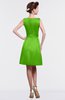 ColsBM Gloria Classic Green Plain A-line Sleeveless Satin Knee Length Graduation Dresses