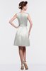 ColsBM Gloria Cloud White Plain A-line Sleeveless Satin Knee Length Graduation Dresses