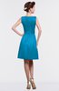 ColsBM Gloria Cornflower Blue Plain A-line Sleeveless Satin Knee Length Graduation Dresses