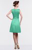 ColsBM Gloria Mint Green Plain A-line Sleeveless Satin Knee Length Graduation Dresses