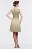 ColsBM Gloria Novelle Peach Plain A-line Sleeveless Satin Knee Length Graduation Dresses
