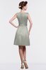 ColsBM Gloria Platinum Plain A-line Sleeveless Satin Knee Length Graduation Dresses