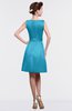 ColsBM Gloria River Blue Plain A-line Sleeveless Satin Knee Length Graduation Dresses