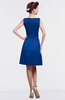 ColsBM Gloria Royal Blue Plain A-line Sleeveless Satin Knee Length Graduation Dresses
