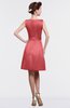 ColsBM Gloria Shell Pink Plain A-line Sleeveless Satin Knee Length Graduation Dresses