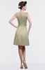 ColsBM Gloria Tan Plain A-line Sleeveless Satin Knee Length Graduation Dresses