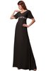 ColsBM Alaia Java Modest Short Sleeve Chiffon Floor Length Beading Bridesmaid Dresses