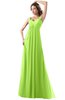 ColsBM Diana Bright Green Modest Empire Thick Straps Zipper Floor Length Ruching Prom Dresses